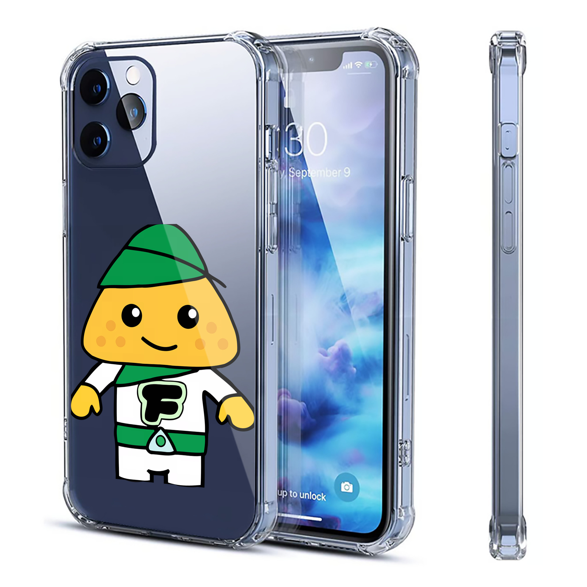 （画像用） アンパンマン Anpanman 【iPhone 12シリーズ対応】透明スマホケース（クリアソフトケース）